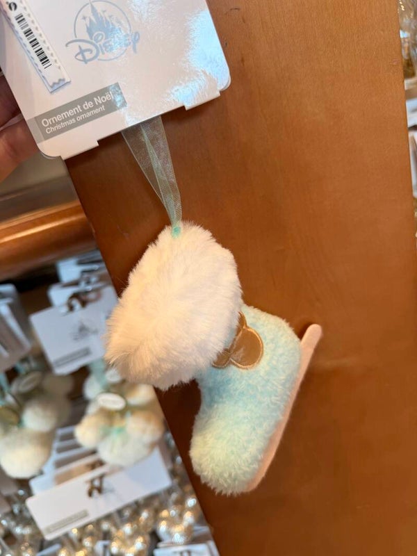 Plush ice skate mickey ornament - DLP