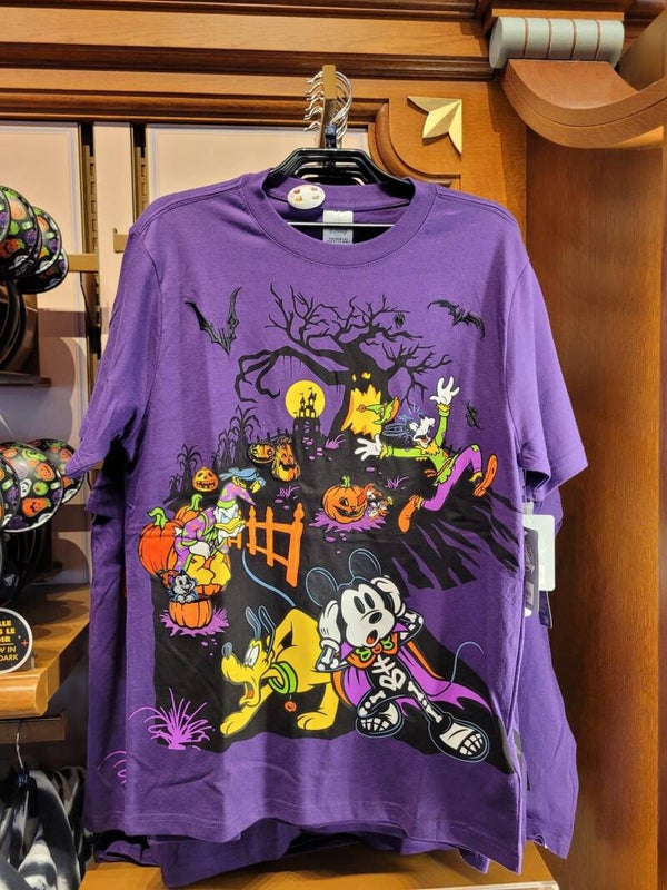 Mickey & friends purple halloween shirt - ADULTs - Disneyland Paris