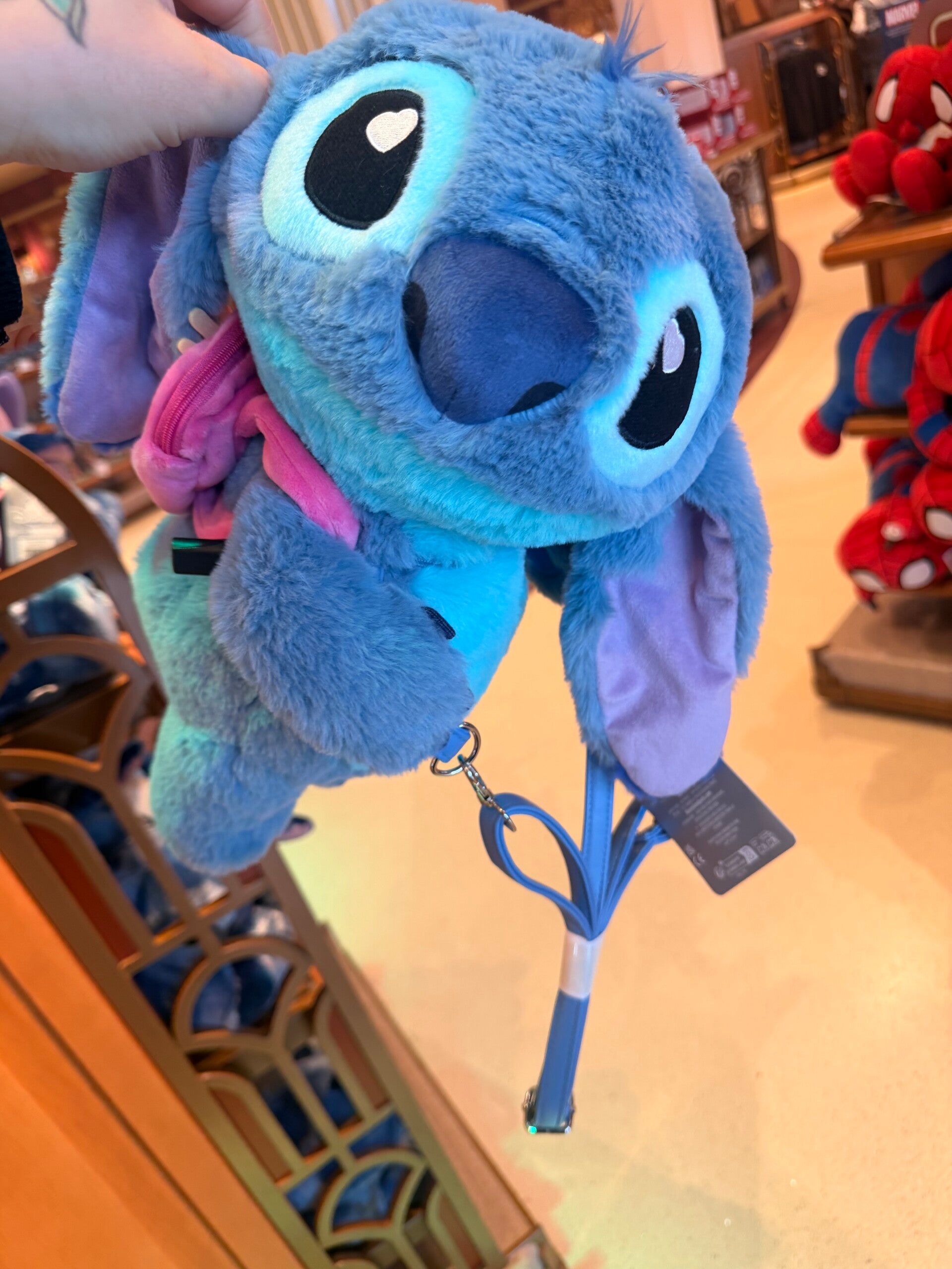 Stitch crossbody plush - scrump pink backpack - DLP