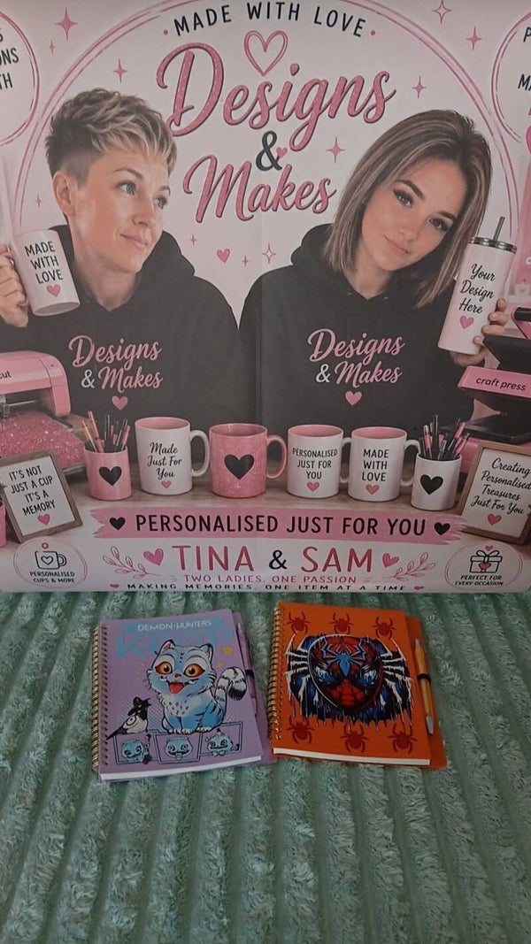 themed  note books