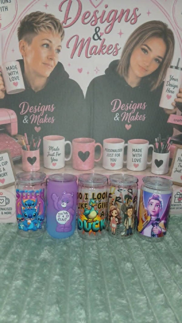 tumbler cups - choice of decal 16 oz