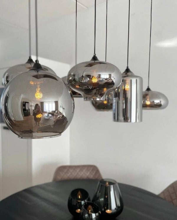 Hanglamp Bulbs smokey glas