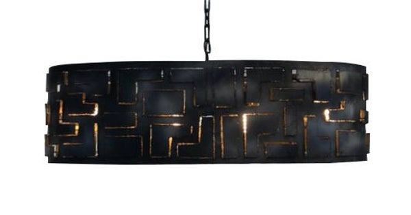 Hanglamp Pablo ovaal 120cm zwart