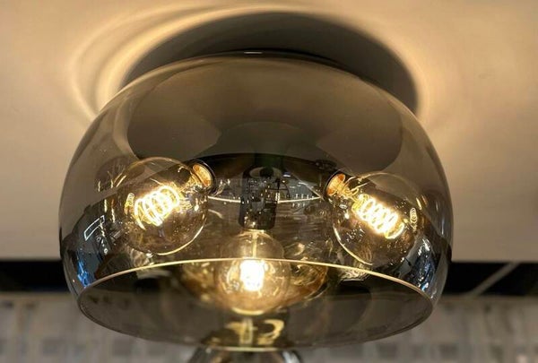 plafondlamp - Smoky Bulb - 40cm doorsnede - 3 x e27