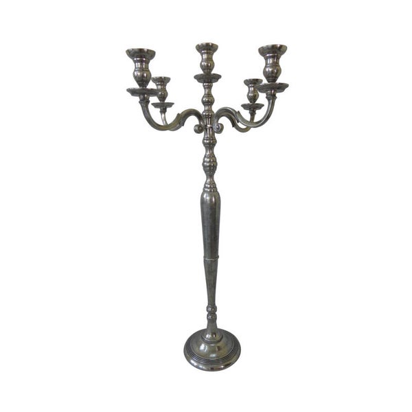 Kandelaar L ruw nikkel 120cm