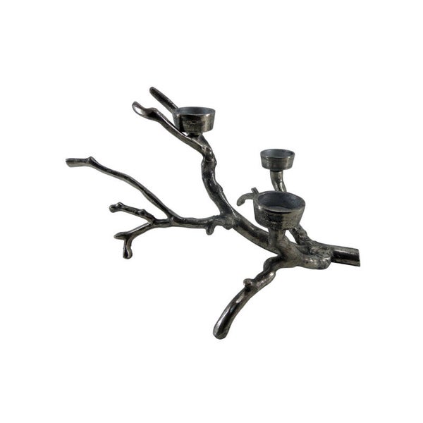 Windlicht Branch ruw nikkel 3-arms