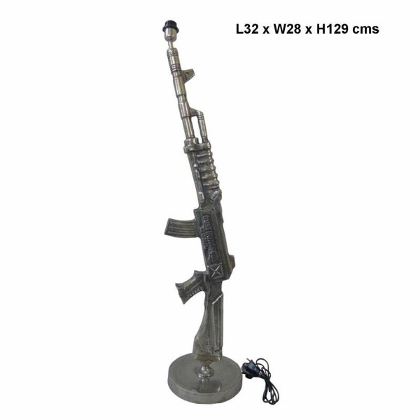 Vloerlamp Kalashnikov ruw nikkel zonder kap