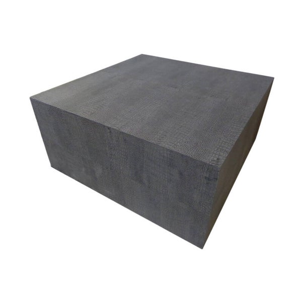 Salontafel Blok croco leer grijs