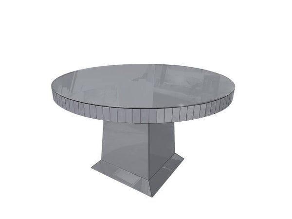 Eettafel Piano rond smoke spiegel 130cm doorsnede