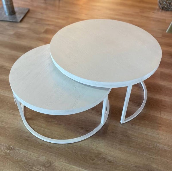 Doblo Duo - salontafel set - in wit of zwart - 80 + 70cm dia
