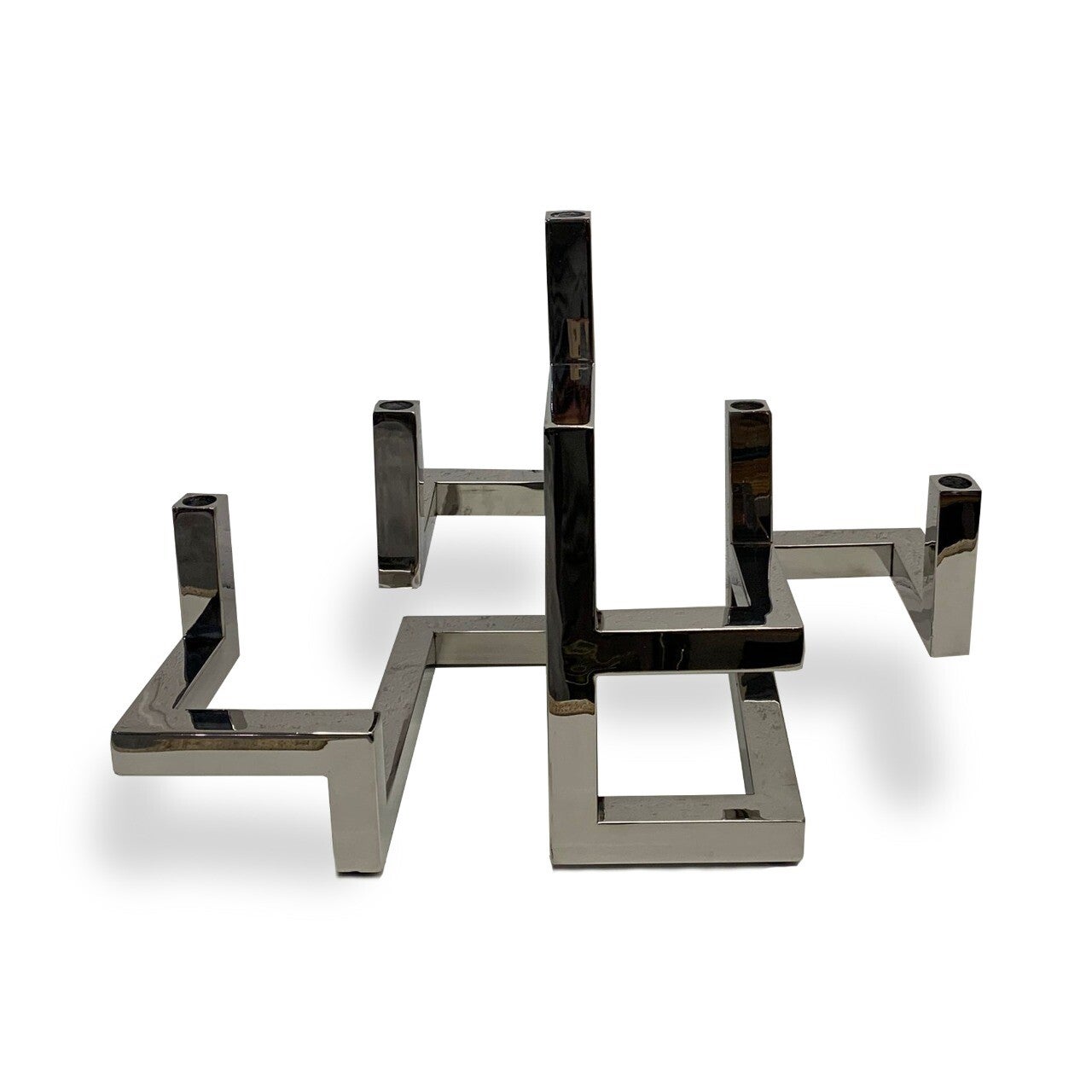 Square kandelaar smoke - 55cm lang x 40cm hoog - 5 arms