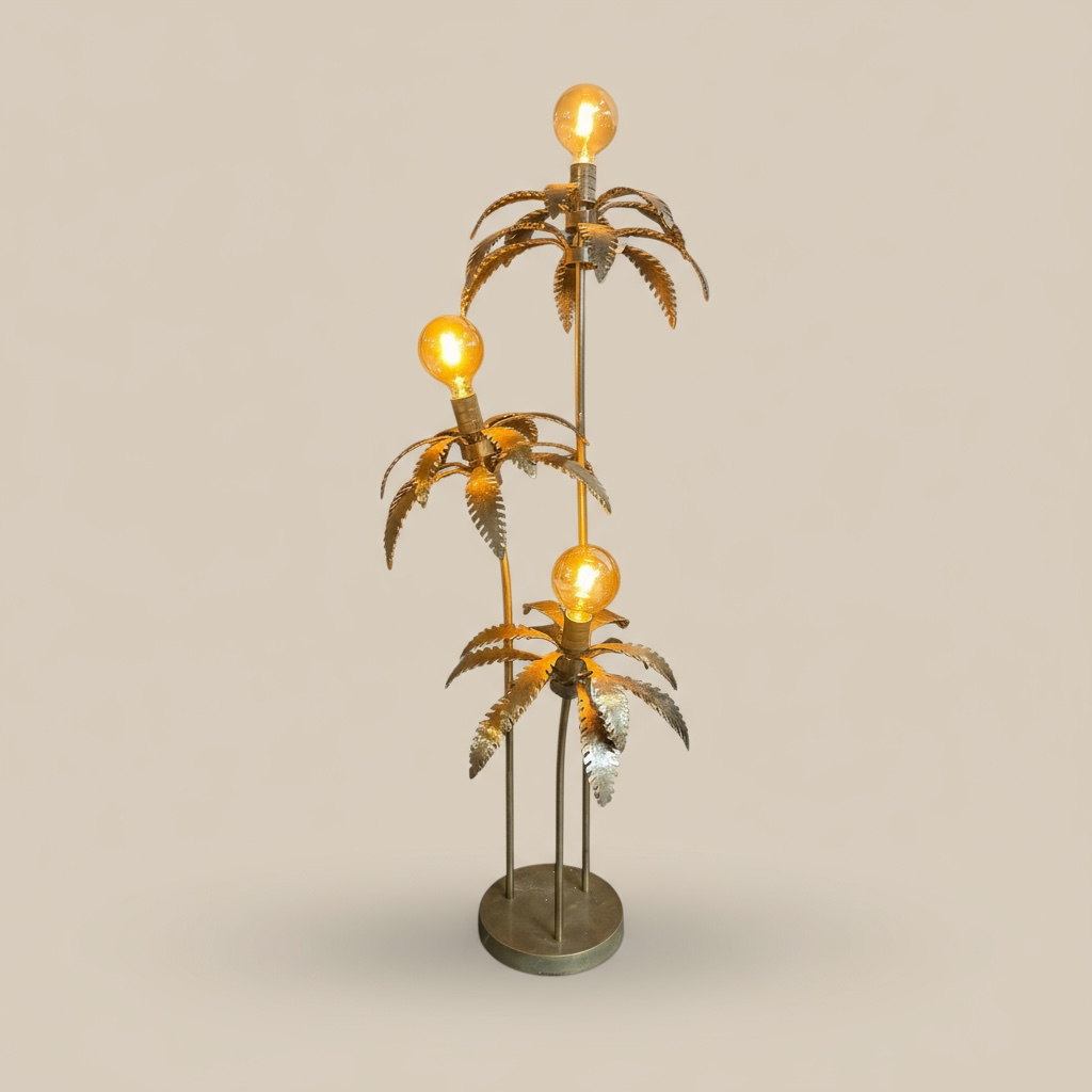 Vloerlamp - Club Tropicana - brons kleur - 170cm hoog - romantisch