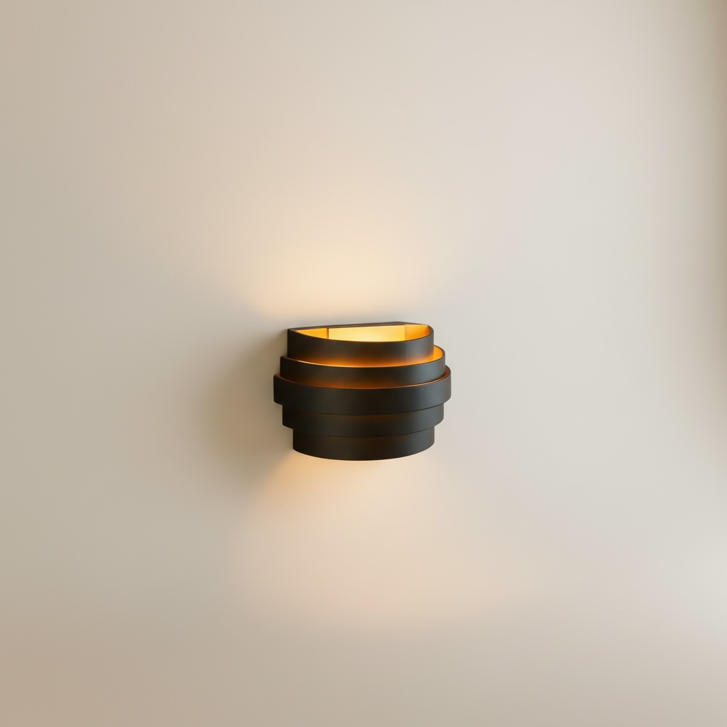 Compacte Luxe Wandlamp - ±25 cm – Zwart of Goud - Warm Sfeervol Licht