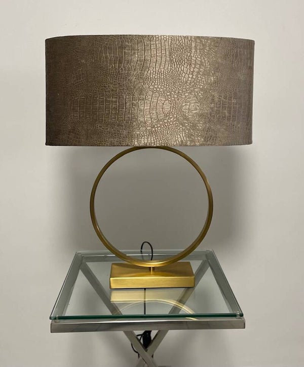 Tafellamp Ring 30cm - KUSTER style - met ovalen 45cm croco kap