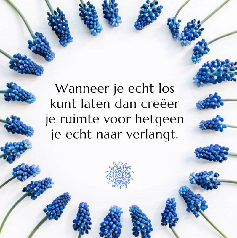 Wanneer je echt los kunt laten dan creeer je ruimte voor hetgeen je echt naar verlengt - Truffelceremonie.com