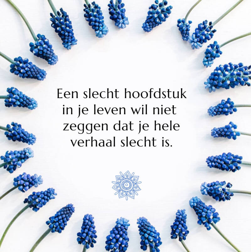 Een slecht hoofdstuk in je leven wil niet zeggen dat je hele verhaal slecht is - Truffelceremonie.com