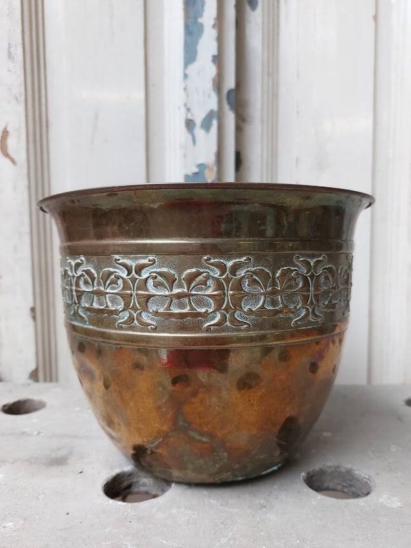 • Koperen bloempot