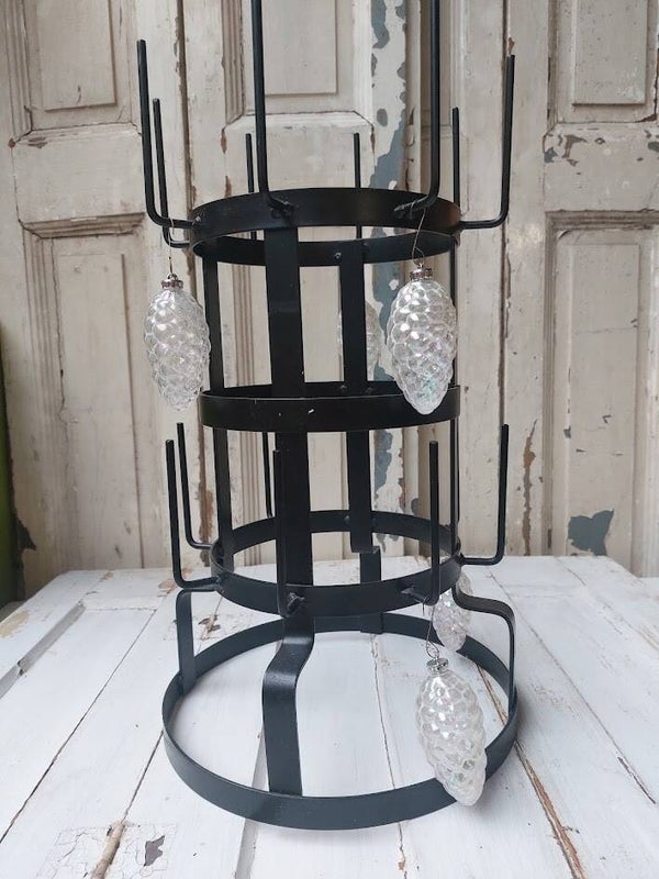 ♥ Zwart metalen flessen - of mokkenrek