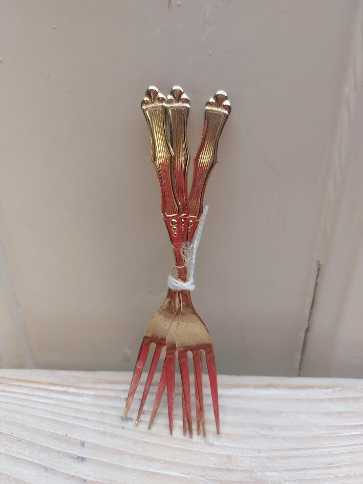 ♠ Set gouden vorkjes