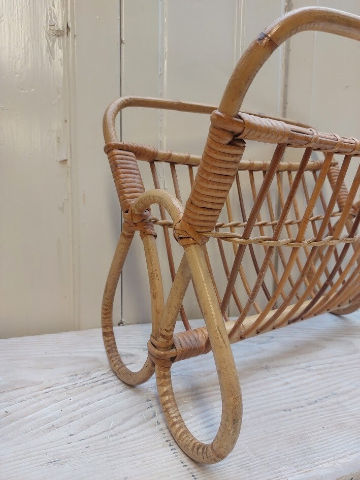 ♥ Vintage rotan tijdschrijften rek