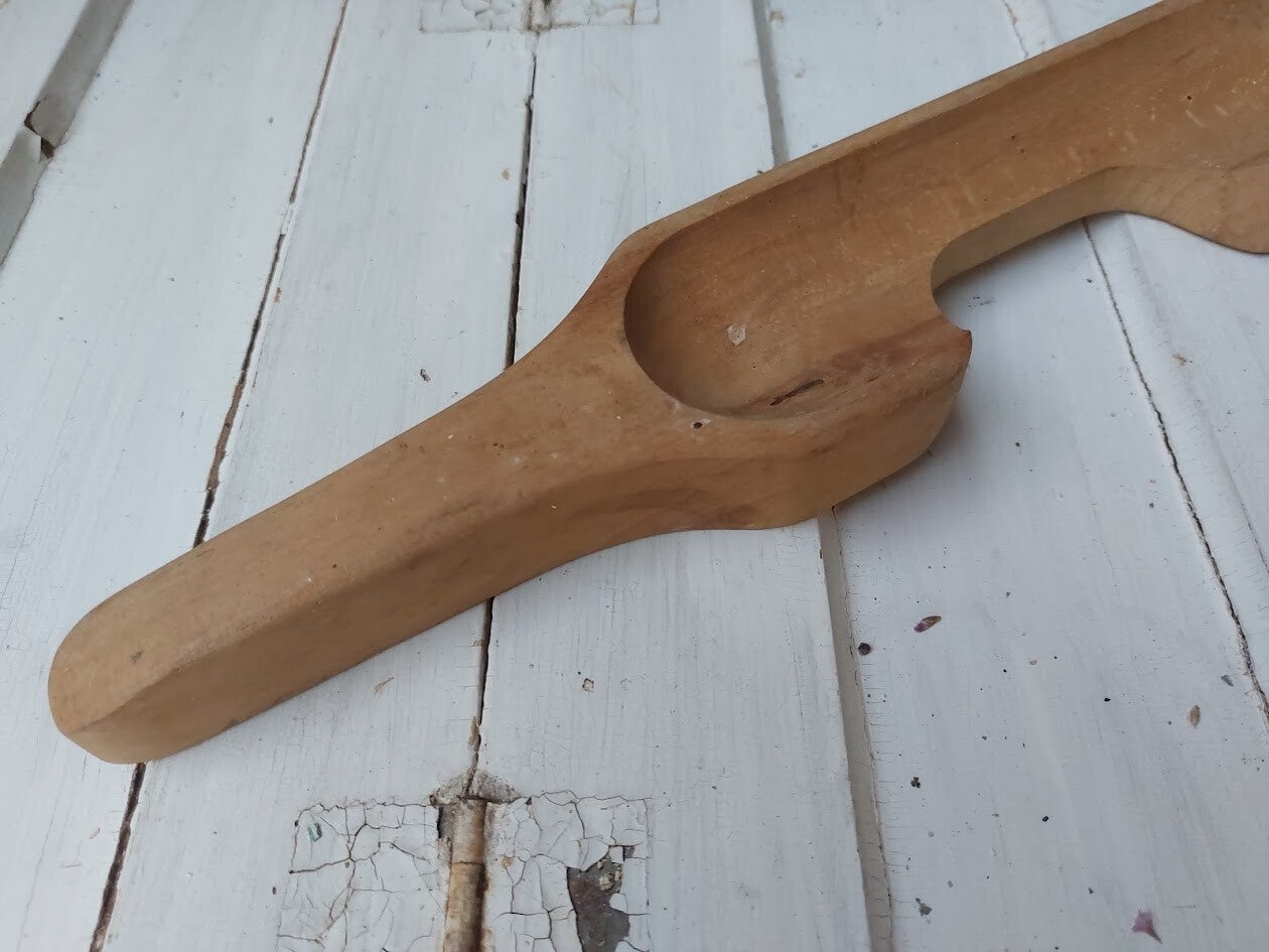 ♠ Oud houten emmerhouder