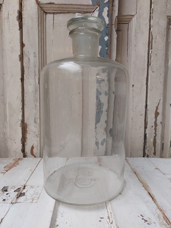 ♠ Apothekersfles met glazen stop
