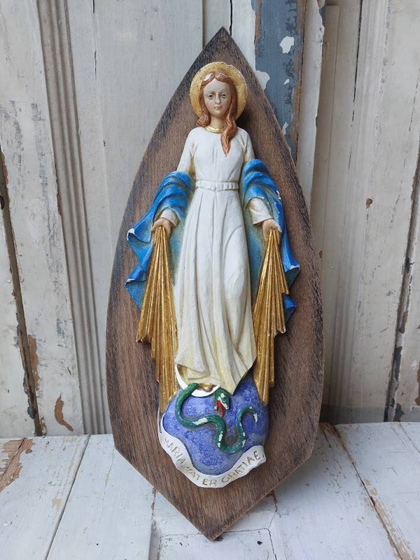 ♠ Keramieken Madonna 1930 plaquette