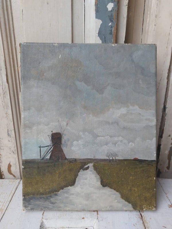 ♠ Schilderij landschap molen