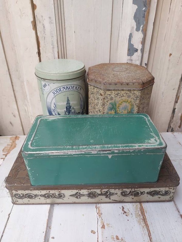 ♦ Groen metalen blikje