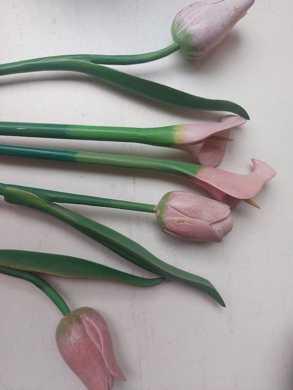 ♦ Houten bloemen SET