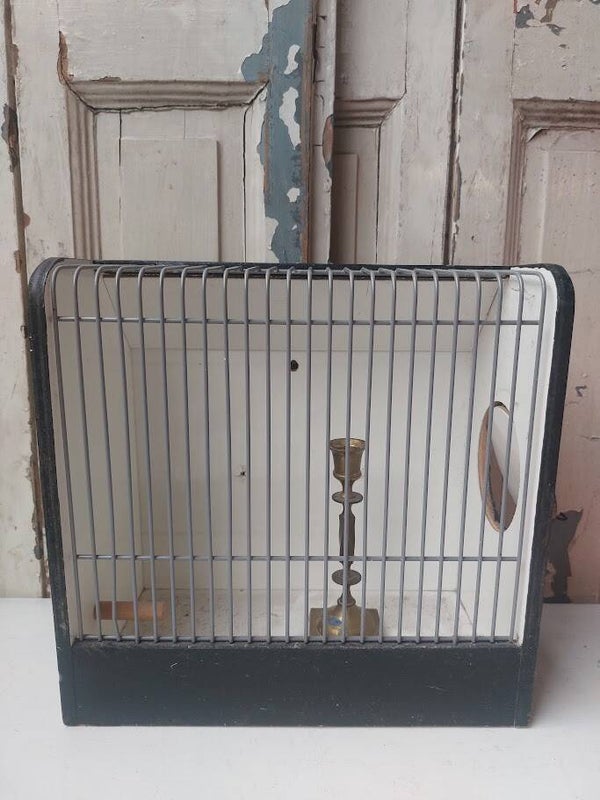 ♦ Oud houten vogelkooi