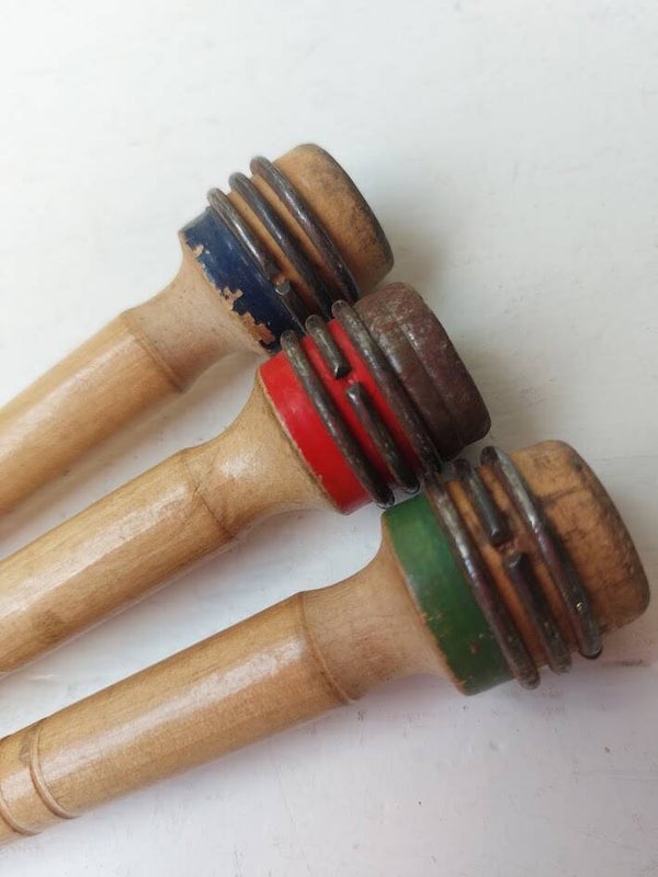 ☻ Houten spoelen SET
