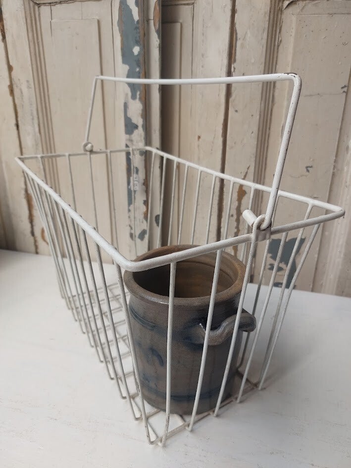 ☻ Vintage metalen draadmand