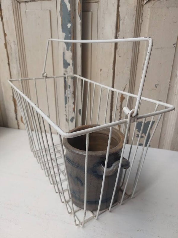 ☻ Vintage metalen draadmand