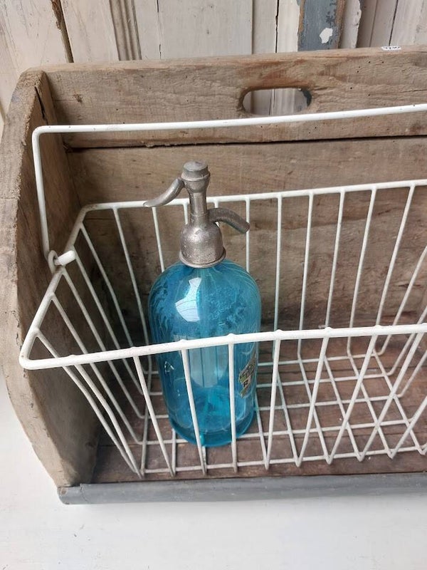 ☻ Vintage metalen draadmand