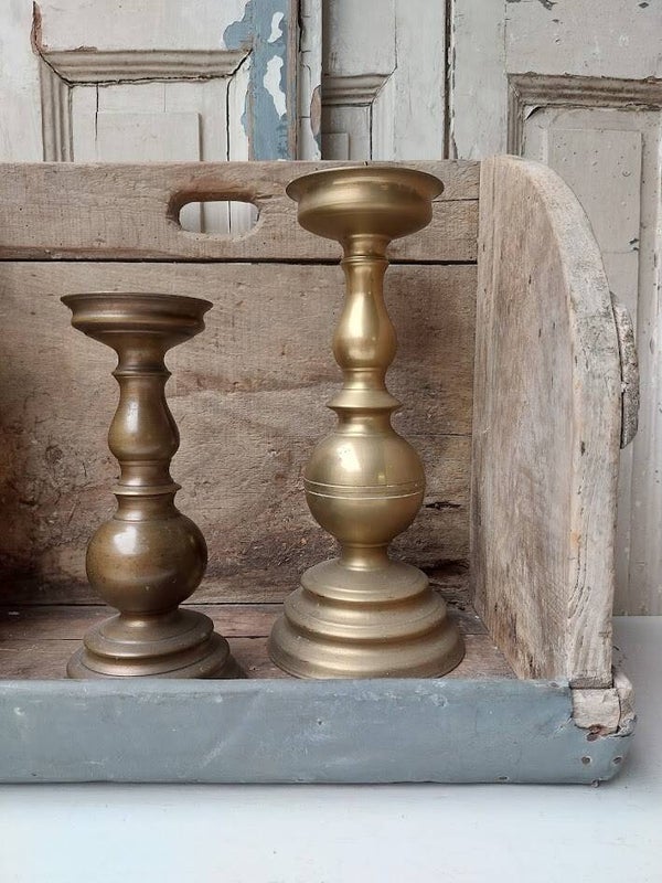☻ Antieke messing kandelaar