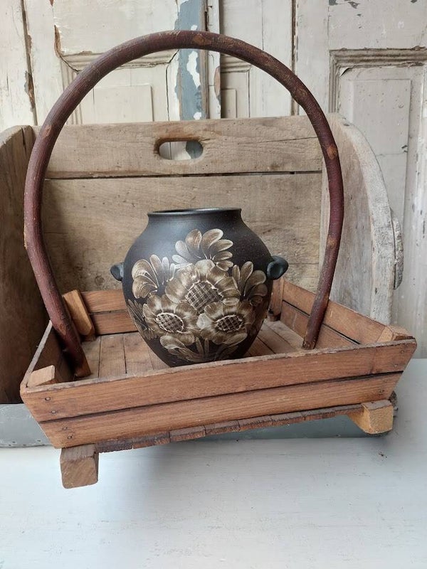 ☻ Antieke Houten Garden Trug