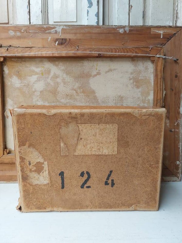 ☻ Kartonnen Opbergdoos –  met Cijferstempel '124'