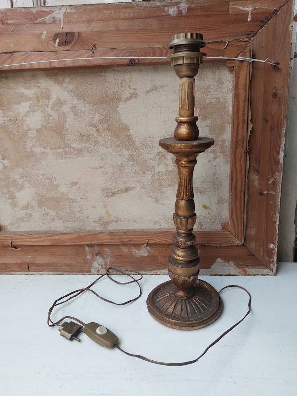 ☻ Elegante Goudkleurige Florentijnse Stijl Kandelaarlamp