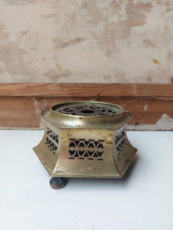 ☻ Antiek Koperen Theelicht / Rechaud