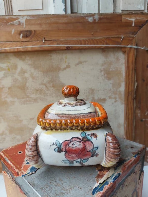 ☻ Vintage Italiaanse Majolica Bonbonnière