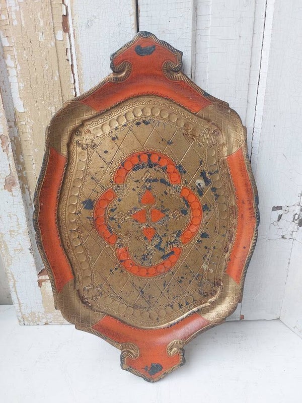 🔥 Authentiek vintage Florentijns dienblad