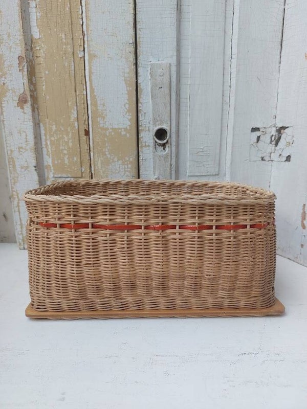 ☺ Vintage Gevlochten Rotan Broodmand / Opbergmand – Jaren 60/70