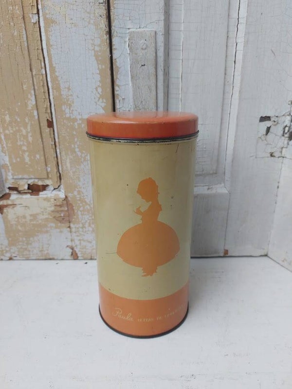 ☺ Vintage Brabantia Voorraadblik Paula – Jaren 50/60 Silhouet Design
