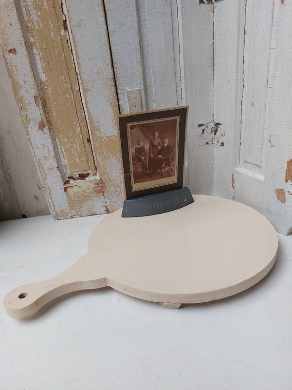 ☻ Grote ronde broodplank / snijplank / serveerplank met greep