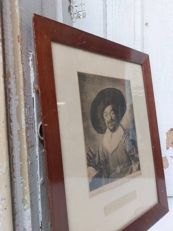 ☻ Antieke Frans Hals Reproductie Een Vroolijk Man
