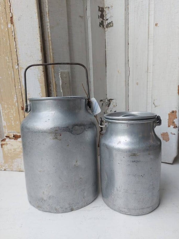 ☻ Vintage Aluminium Melkkan zonder Deksel