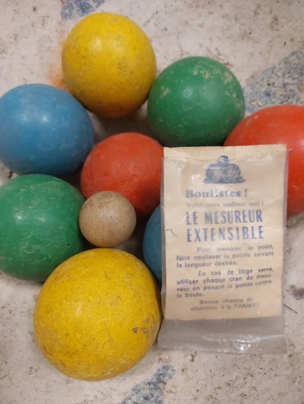 ♥ Oude houten jeu de boules set