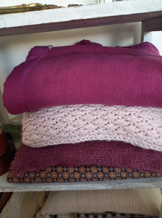 ♫ Paars fleece deken