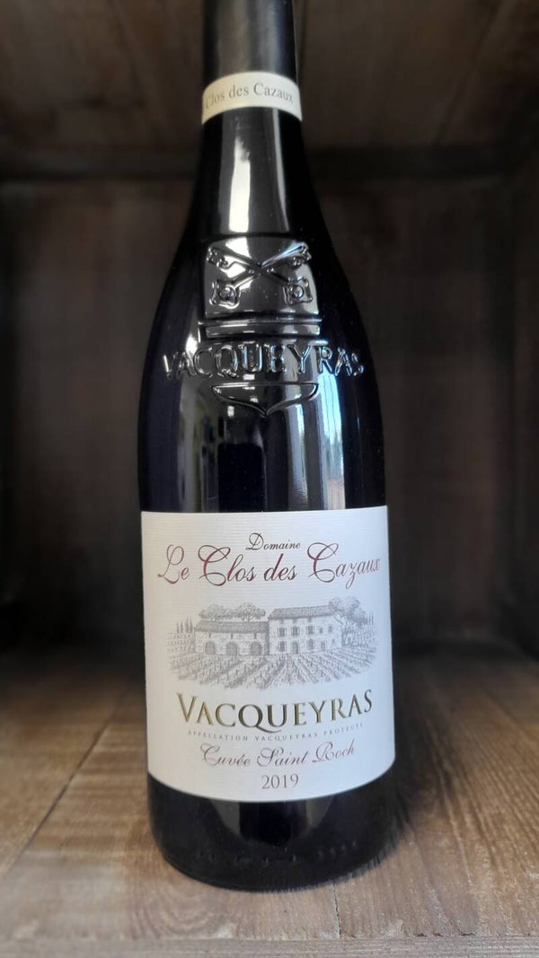 Bouteille de vin "Vacqueyras rouge, domaine Clos des cazaux"
